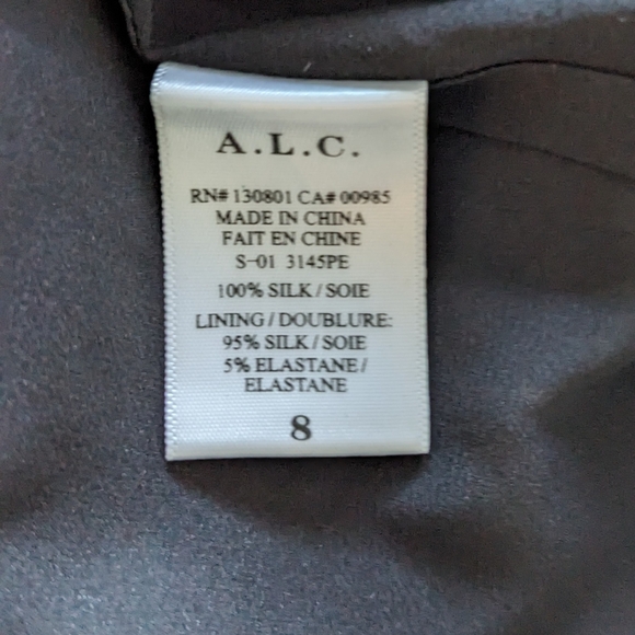 A.L.C. Belle Silk Print Pencil Skirt SZ 8 - Picture 4 of 8